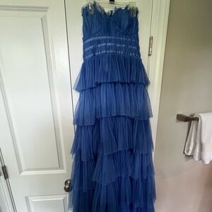 Hutch strapless tiered tulle dress